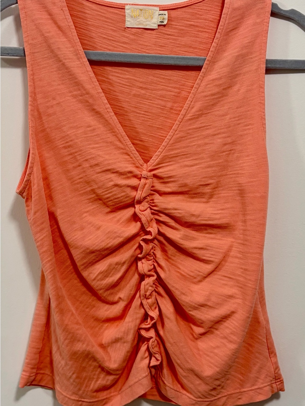 Nation LTD Coral Ruched V-Neck Tank
